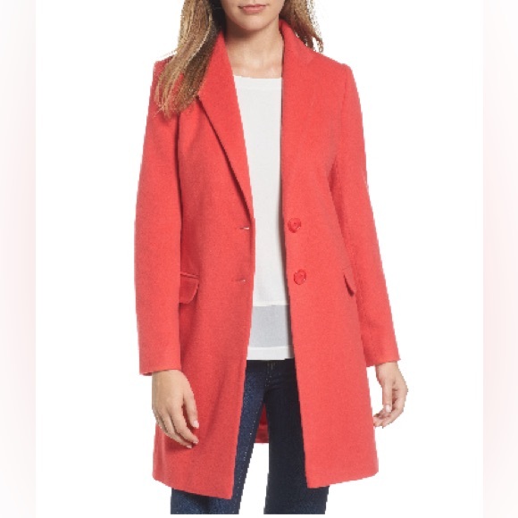 Helene Berman/Charles Gray London College Coat in Coral 🪸 - Picture 1 of 9